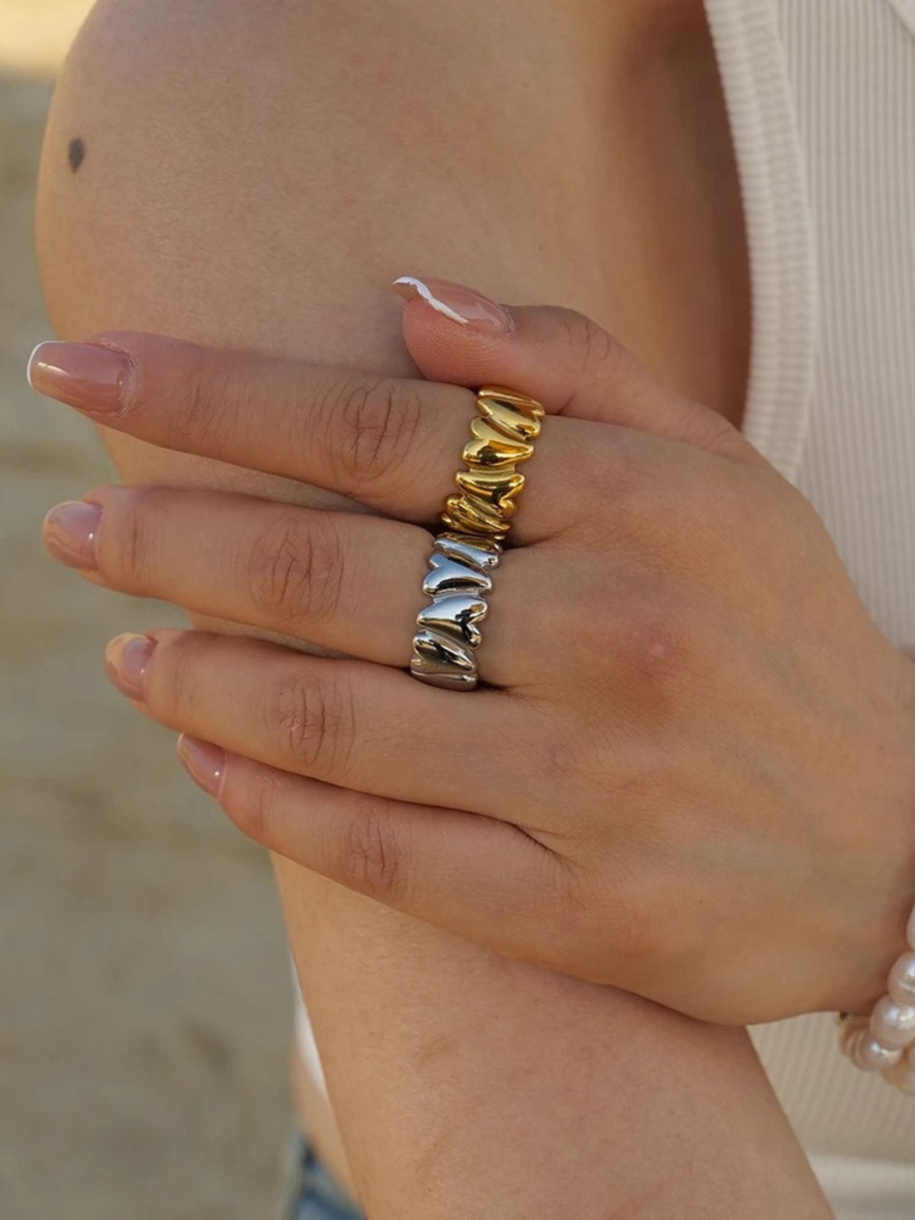 Evi | Vintage Hart Gesplitste Ring