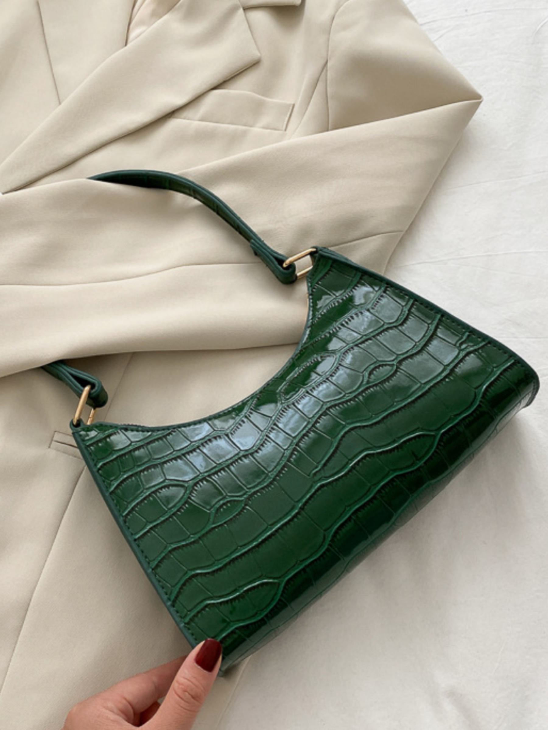 Ruby | Luxe Handtas met Alligatorpatroon