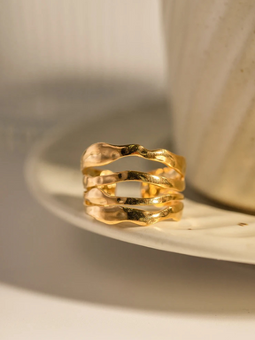 Clara | 18K Dubbellaagse Geometrische Ring