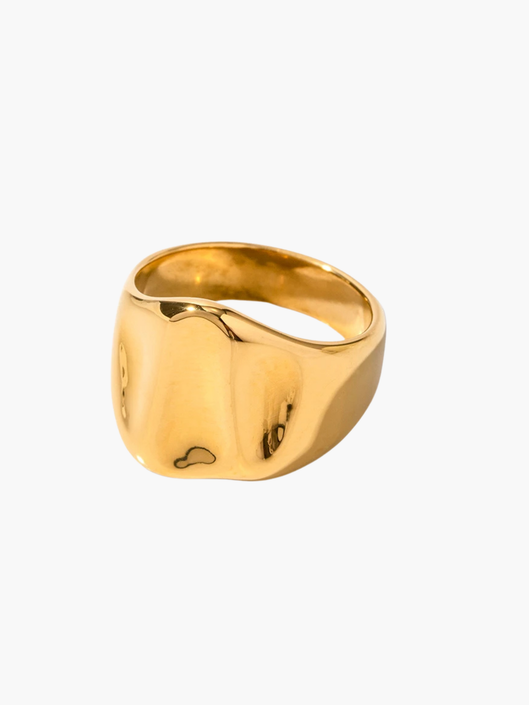 Noor | 18K Chunky Ring met Brede Vlakkant