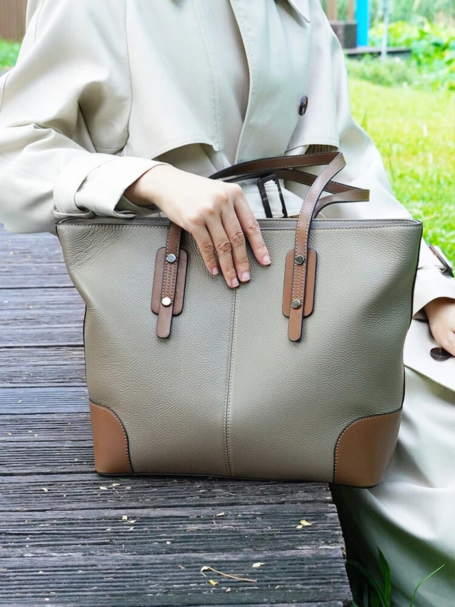 Taissiya | Elegante Bucket Bag van Echt Leer met Grote Capaciteit