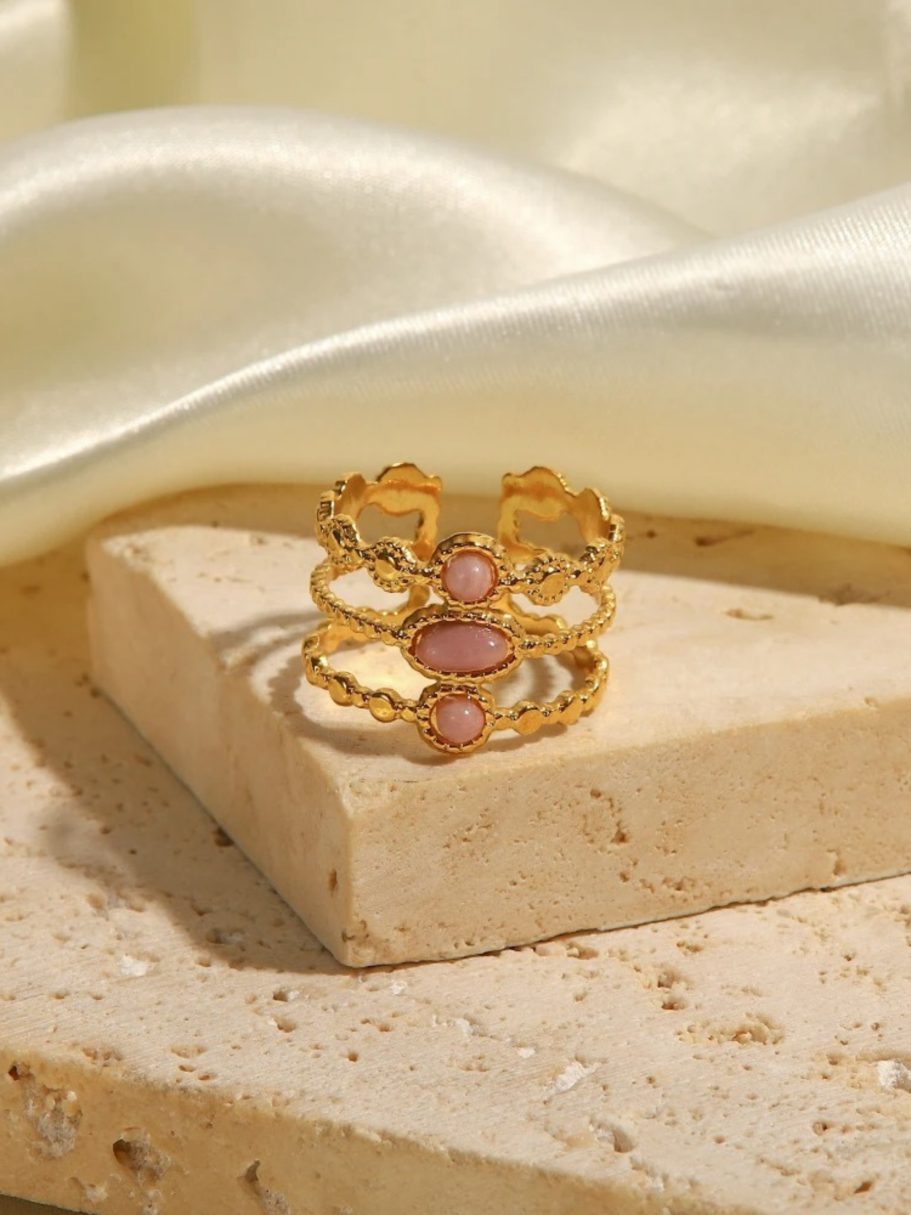 Emilia | 18K Vintage Ring met Natuursteen