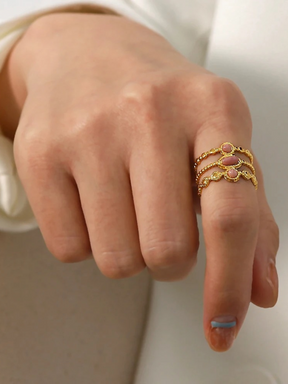 Emilia | 18K Vintage Ring met Natuursteen