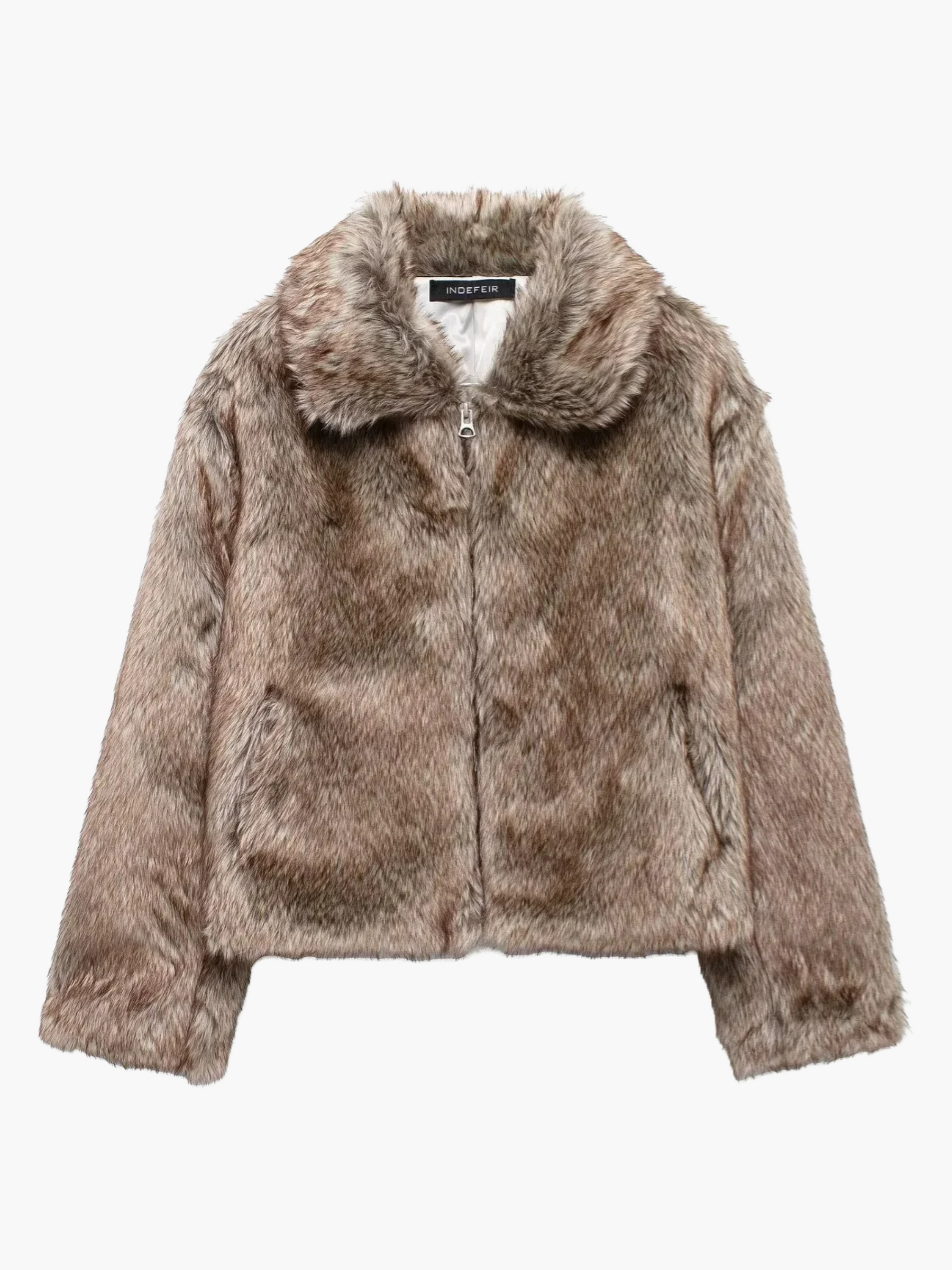 Polly | Chique Jas van Faux Fur en Rits voor Vrouwen