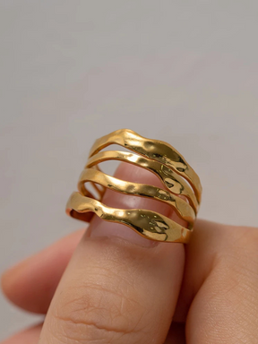 Clara | 18K Dubbellaagse Geometrische Ring