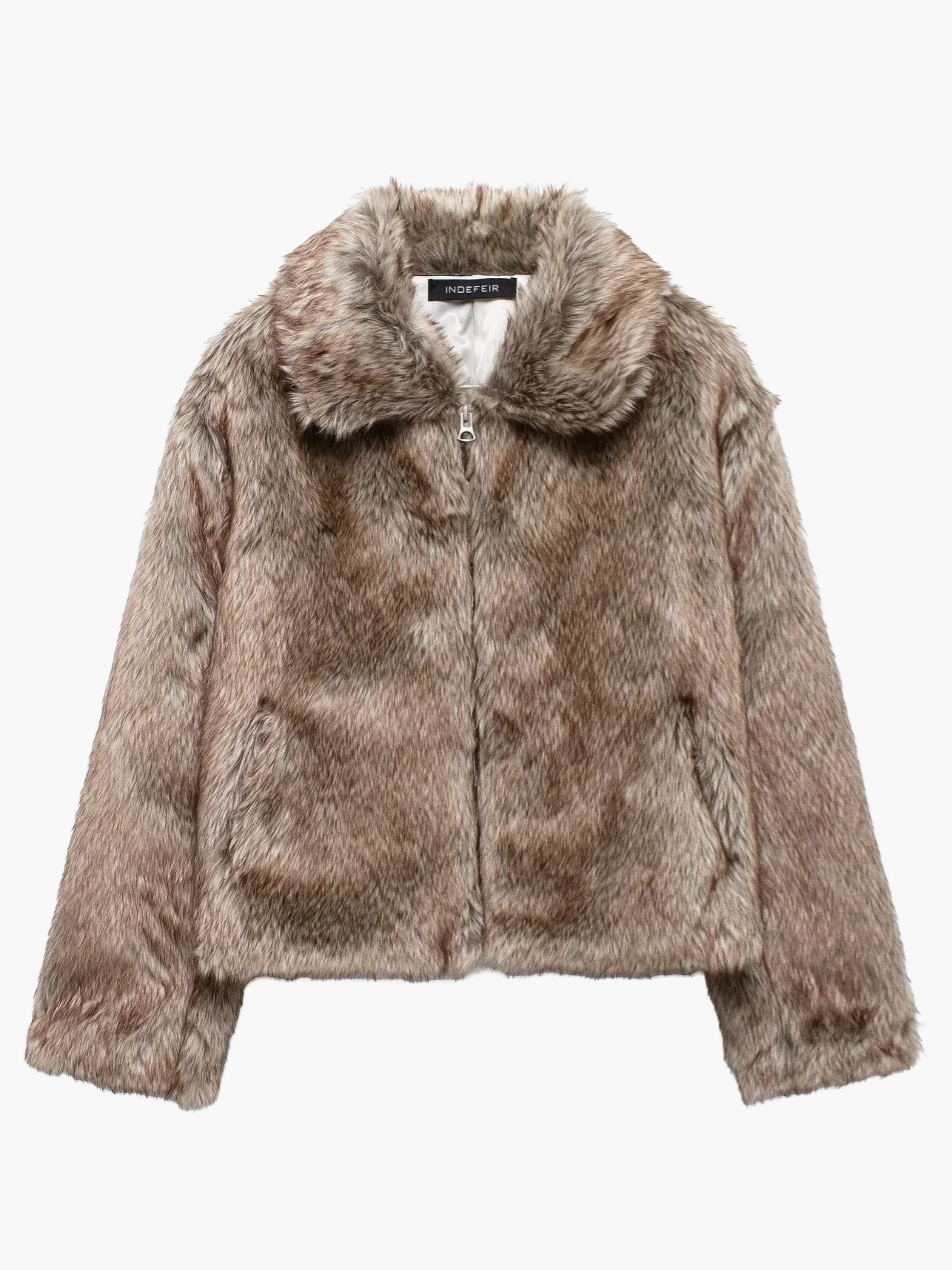 Polly | Chique Jas van Faux Fur en Rits voor Vrouwen