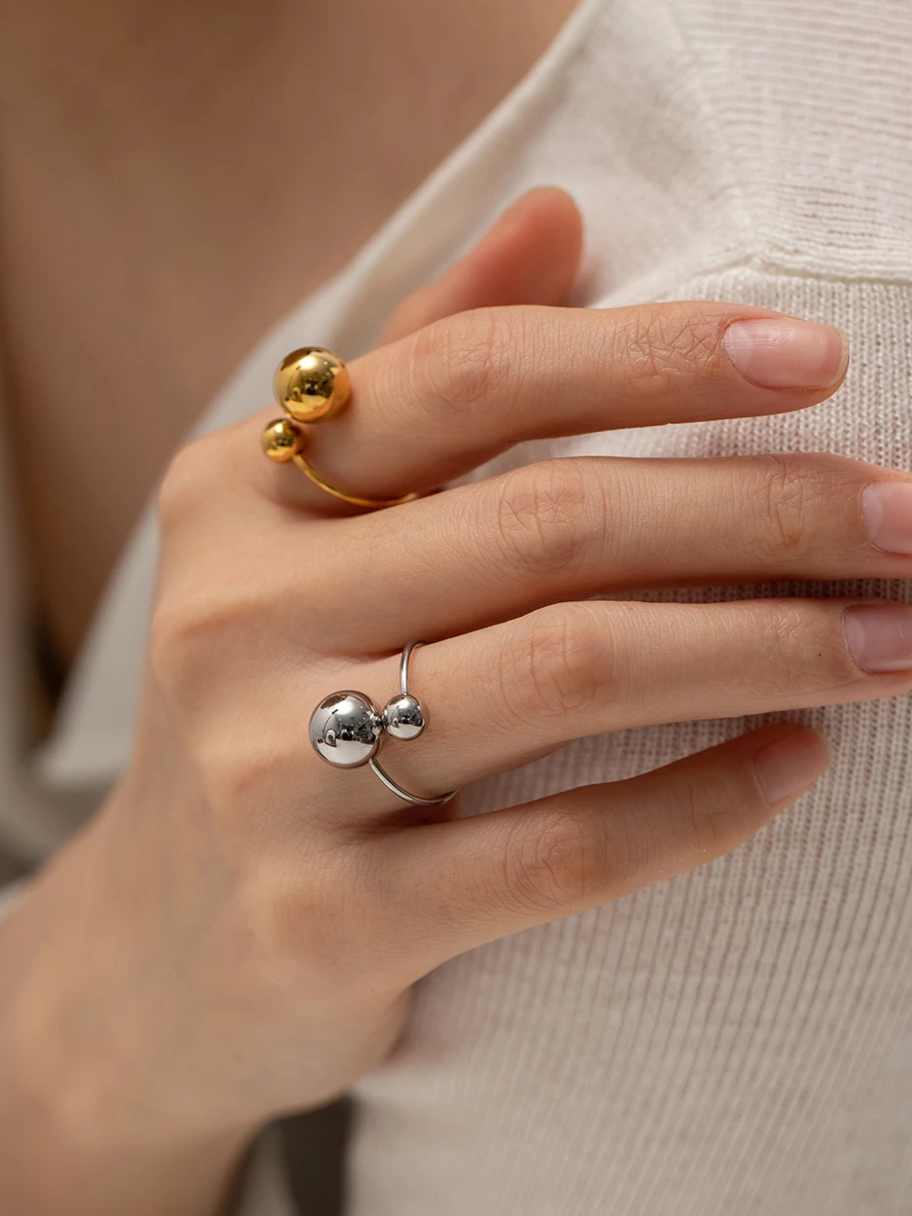 Olivia | 18K Elegante Bollen Ring