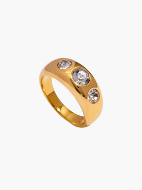 Marloes | 18K Vintage Ring met Zirkonia Steentjes