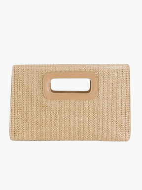 Jorrit | Luxe Clutch van Geweven Stro met Grote Capaciteit