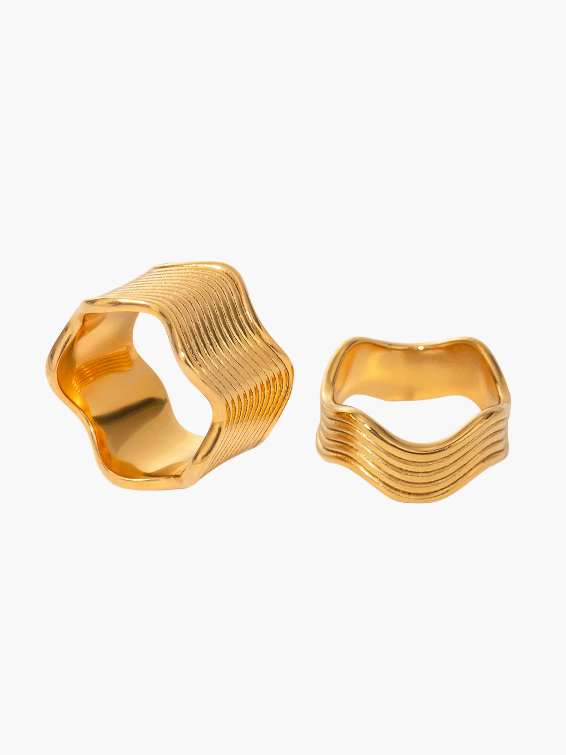 Cassy | 18K Vintage Gebogen Brede Ring