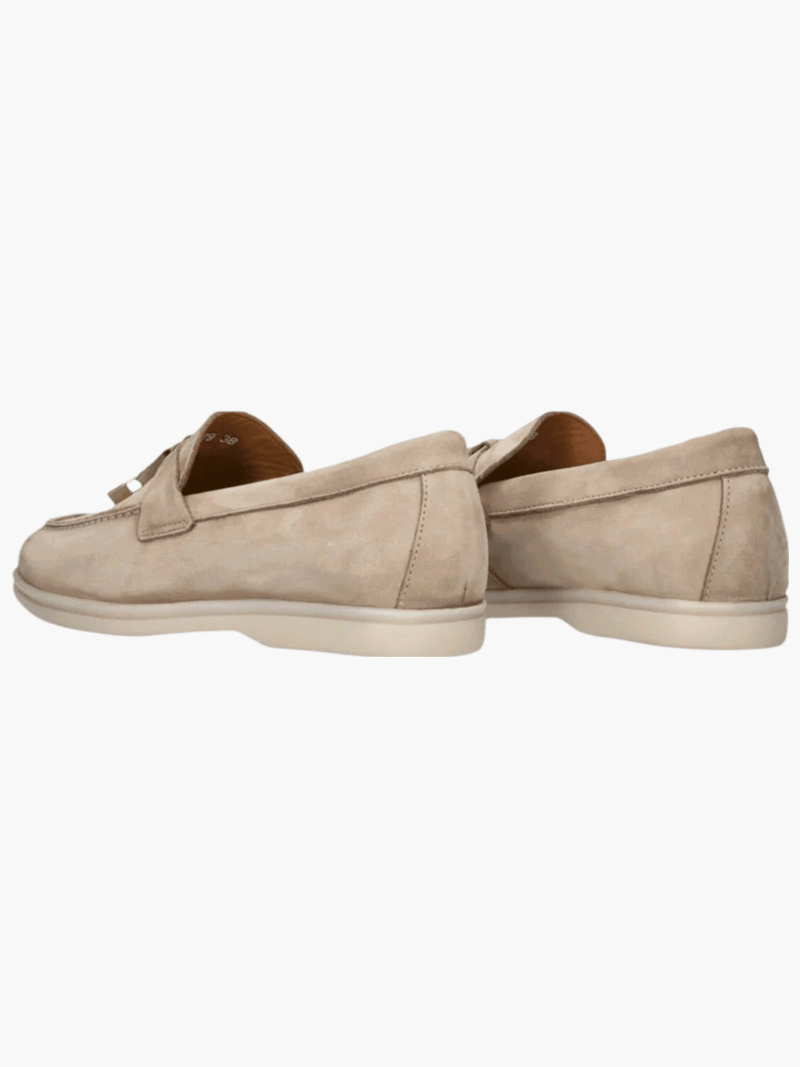 Elara | Luxe Loafers van Zacht Kalfssuède met Veterloos Ontwerp