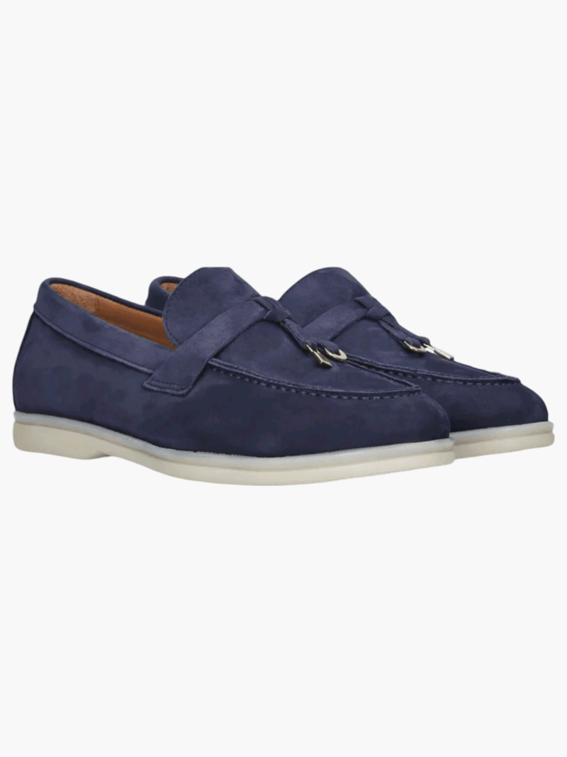 Elara | Luxe Loafers van Zacht Kalfssuède met Veterloos Ontwerp