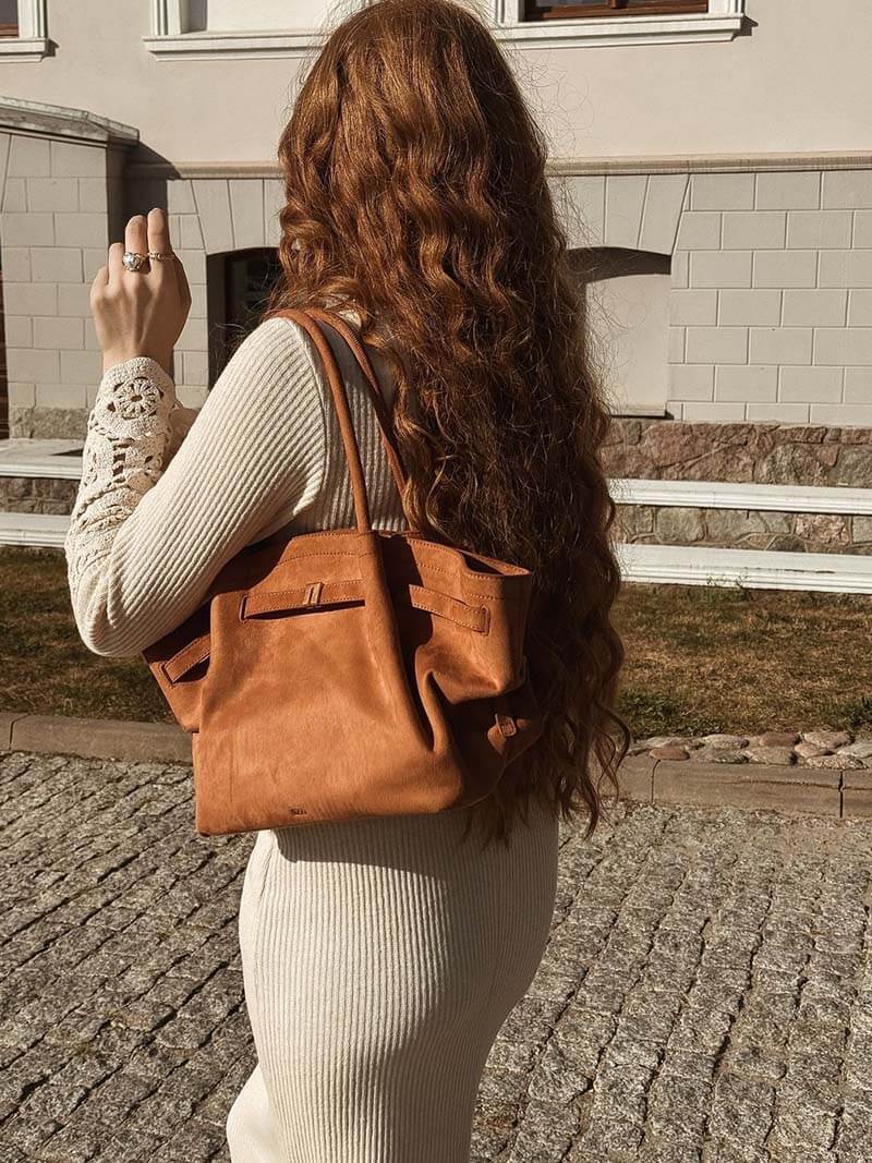 Melanie | Stijlvolle Shopper Tas van Suèdeleer